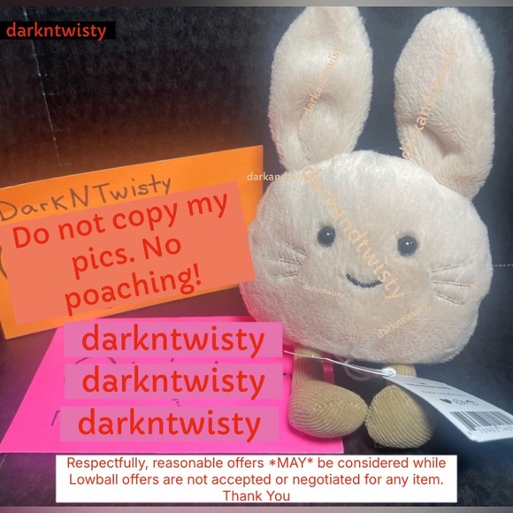 ORIGINAL OWNER BNWT JELLYCAT AMUSEABEAN BUNNY AUTH RECEIPT NEVER SECONDHAND! - Picture 2 of 13